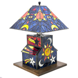 Color Changing Stained Glass Lamp and Clock