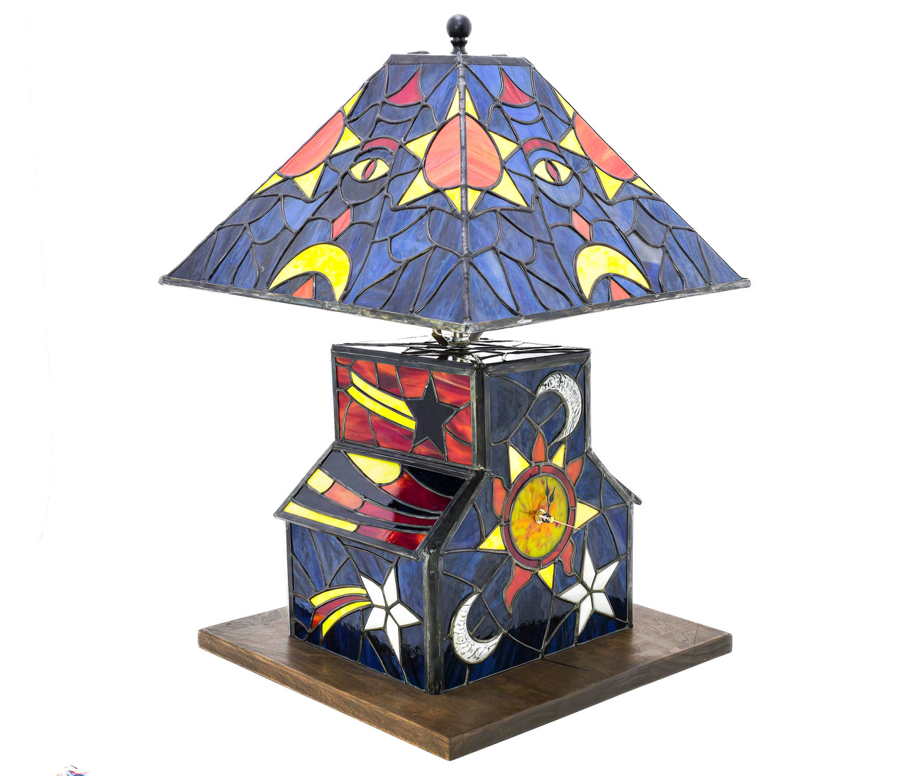 Color Changing Stained Glass Lamp and Clock