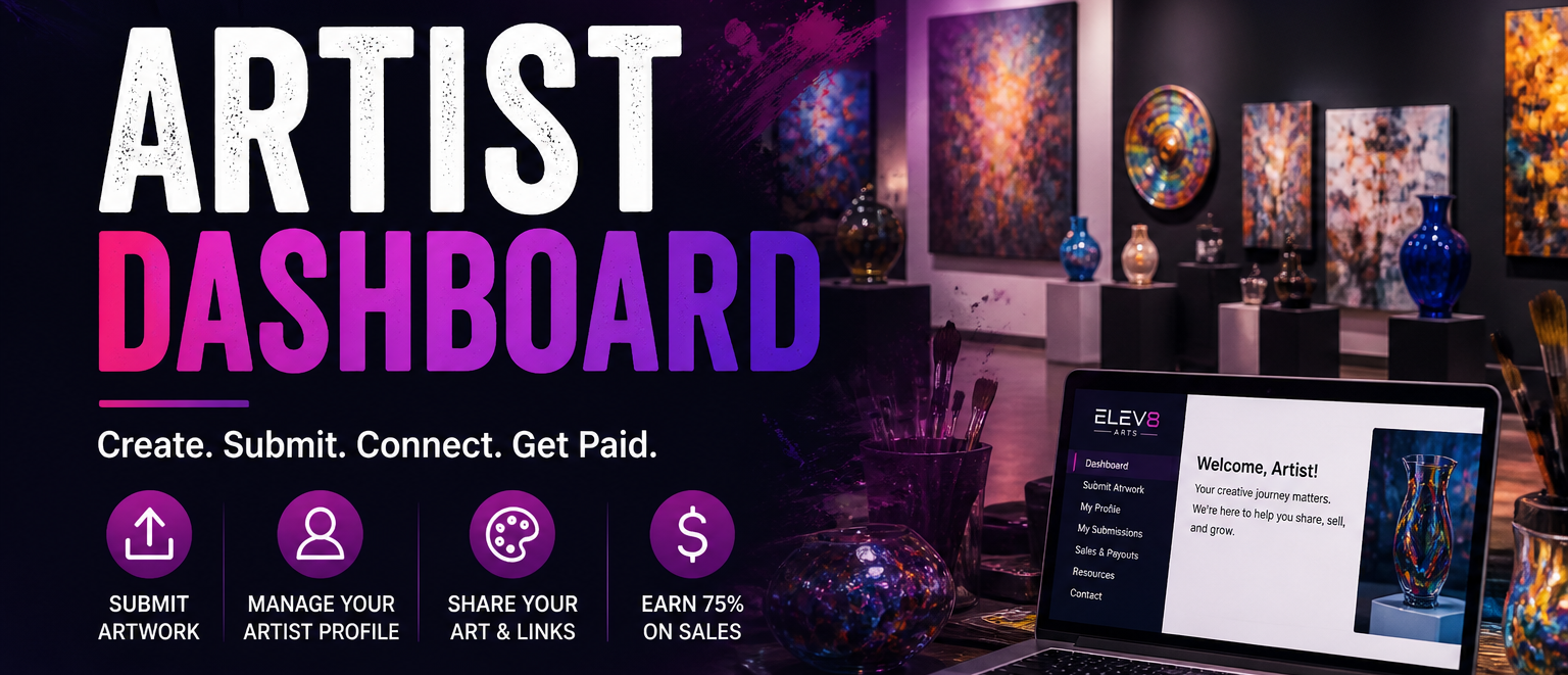 Elev8 Arts artist dashboard